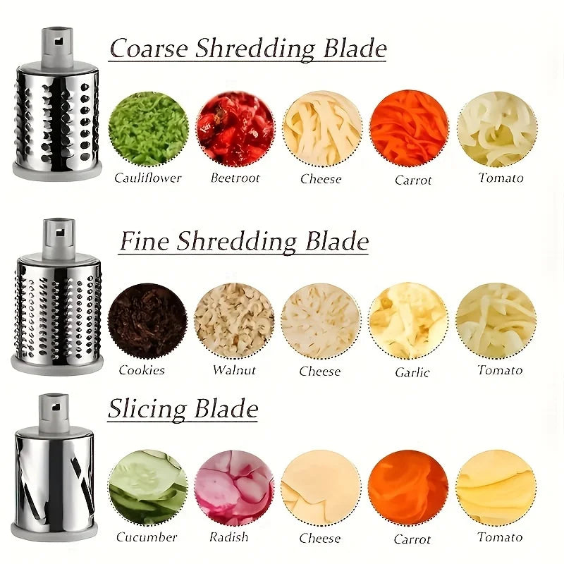 Vegetable & Fruit Slicer: Efficient Drum Grater Cutter
