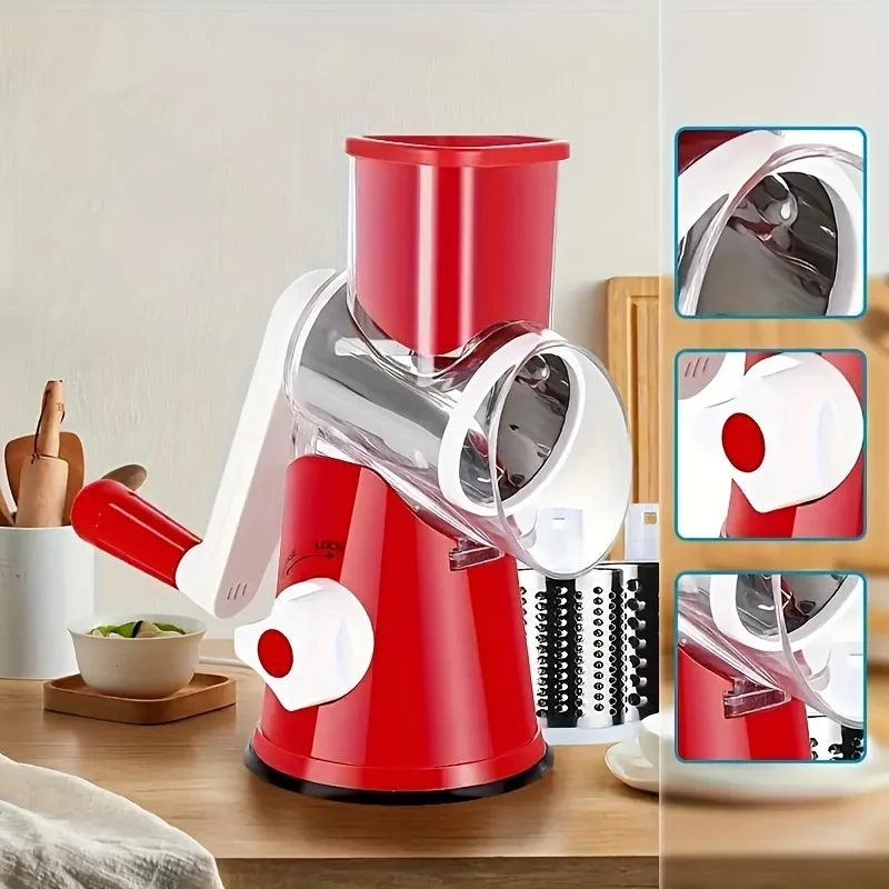 Vegetable & Fruit Slicer: Efficient Drum Grater Cutter