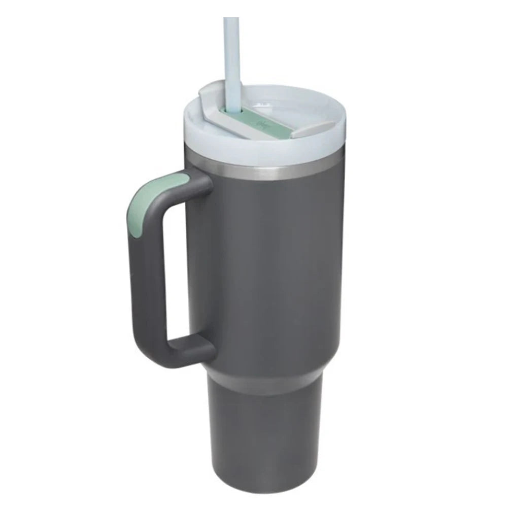 40oz Insulated Tumbler with Straw & Lid - Leak-Proof Steel