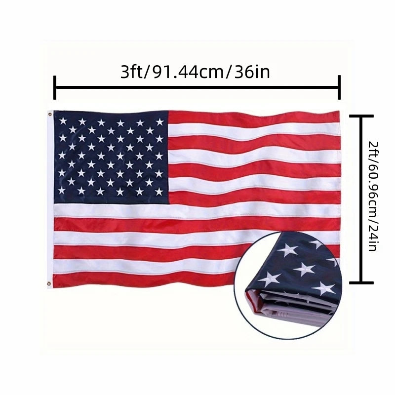 American Flag Heavy Duty Nylon - Embroidered Stars & Stripes
