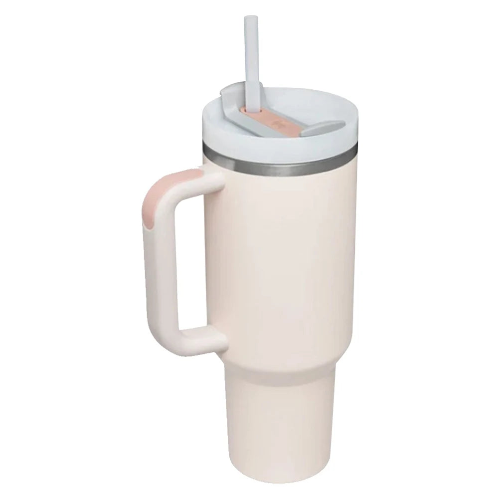 40oz Insulated Tumbler with Straw & Lid - Leak-Proof Steel