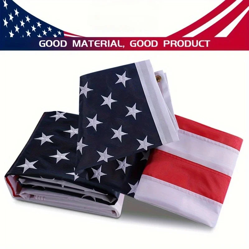 American Flag Heavy Duty Nylon - Embroidered Stars & Stripes