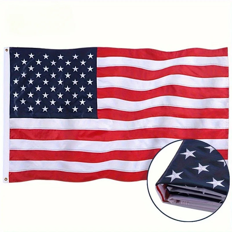 American Flag Heavy Duty Nylon - Embroidered Stars & Stripes