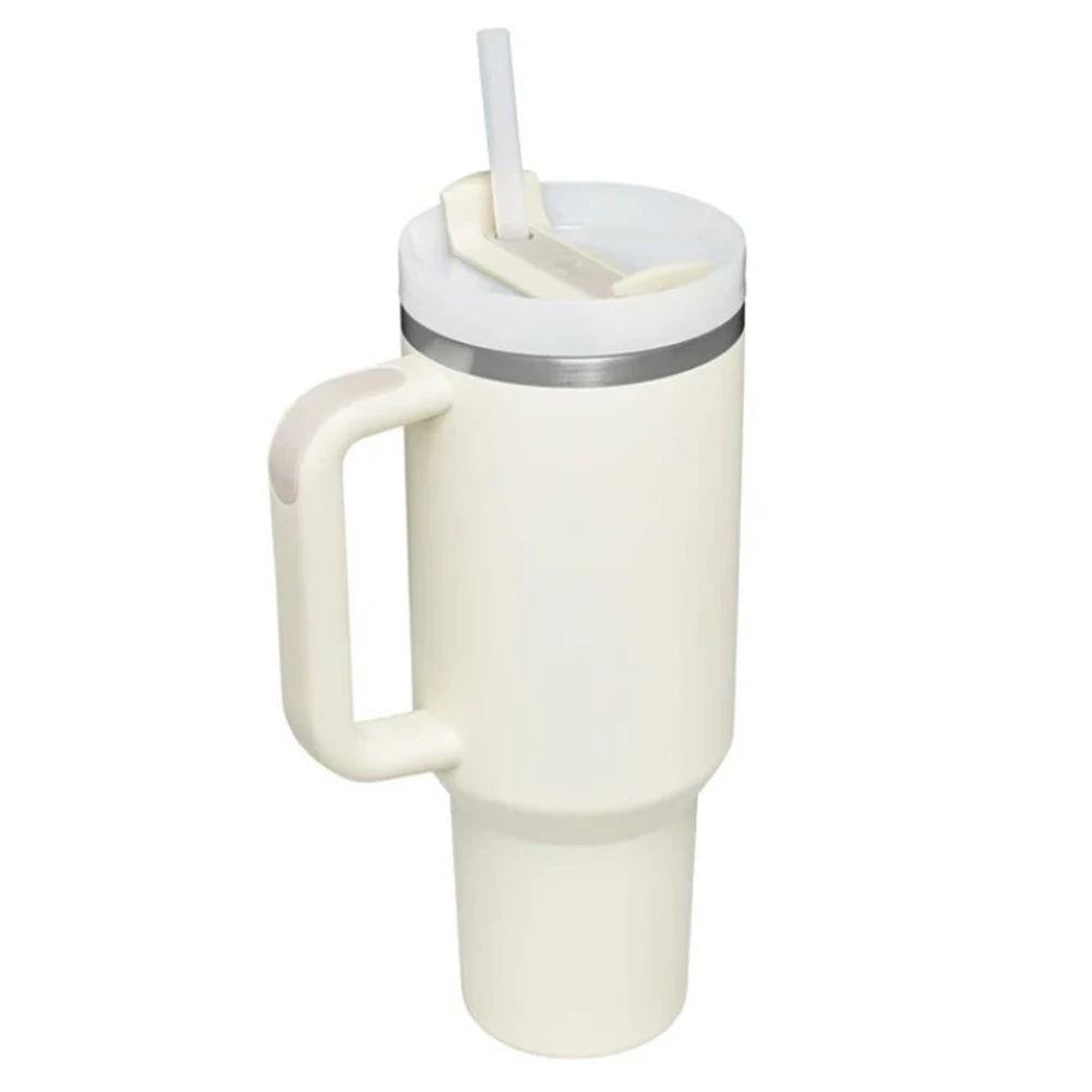 40oz Insulated Tumbler with Straw & Lid - Leak-Proof Steel
