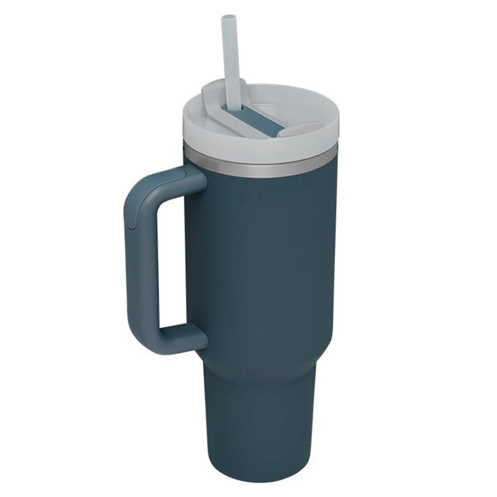 40oz Insulated Tumbler with Straw & Lid - Leak-Proof Steel