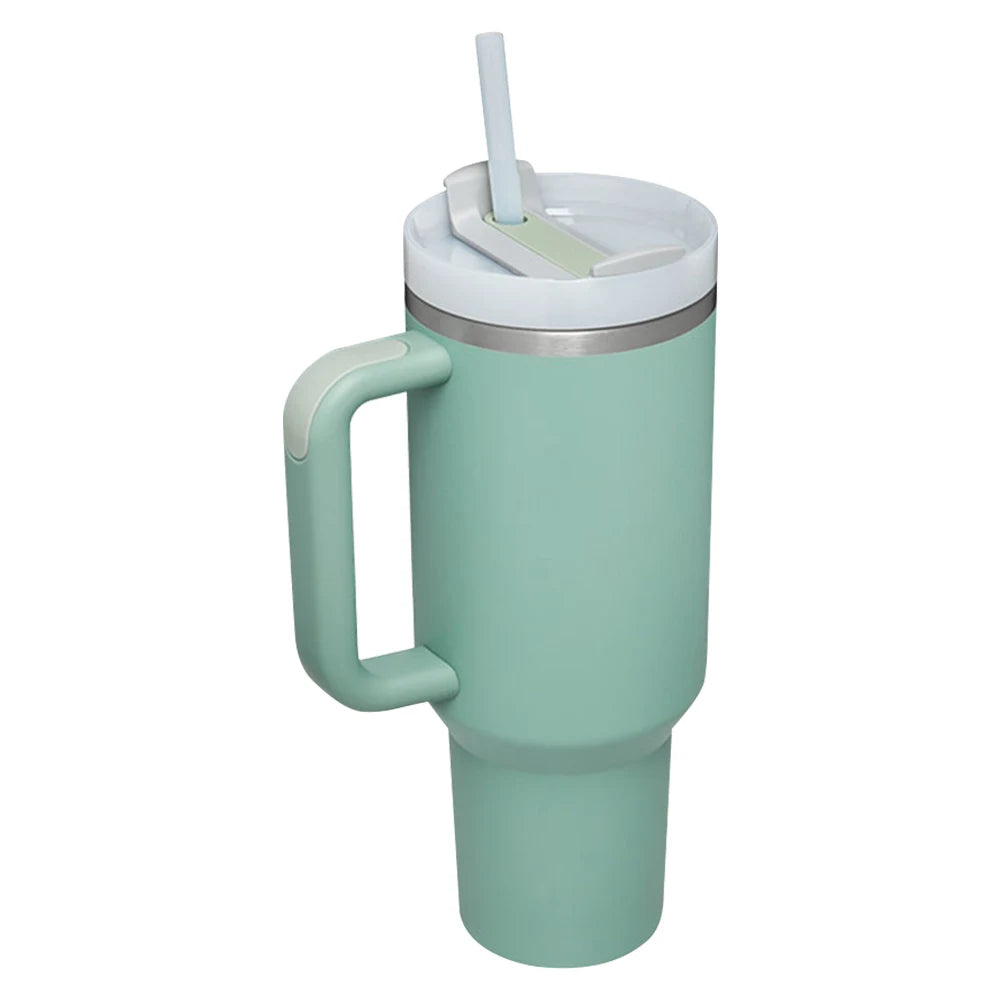 40oz Insulated Tumbler with Straw & Lid - Leak-Proof Steel