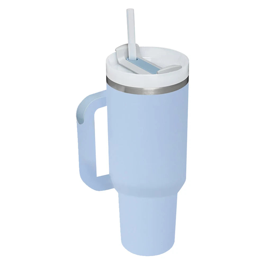 40oz Insulated Tumbler with Straw & Lid - Leak-Proof Steel