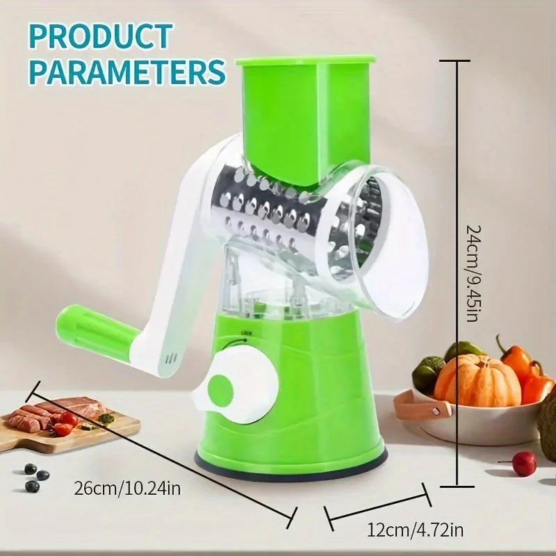 Vegetable & Fruit Slicer: Efficient Drum Grater Cutter