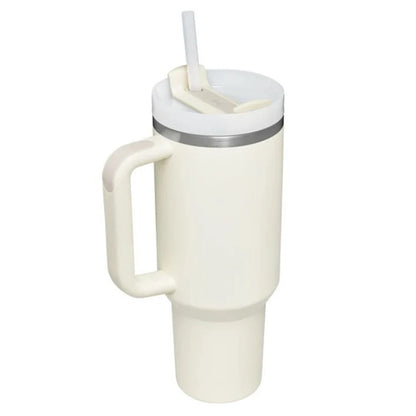 40oz Insulated Tumbler with Straw & Lid - Leak-Proof Steel