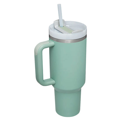 40oz Insulated Tumbler with Straw & Lid - Leak-Proof Steel