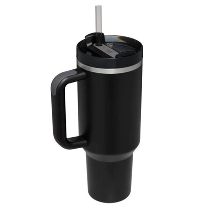 40oz Insulated Tumbler with Straw & Lid - Leak-Proof Steel