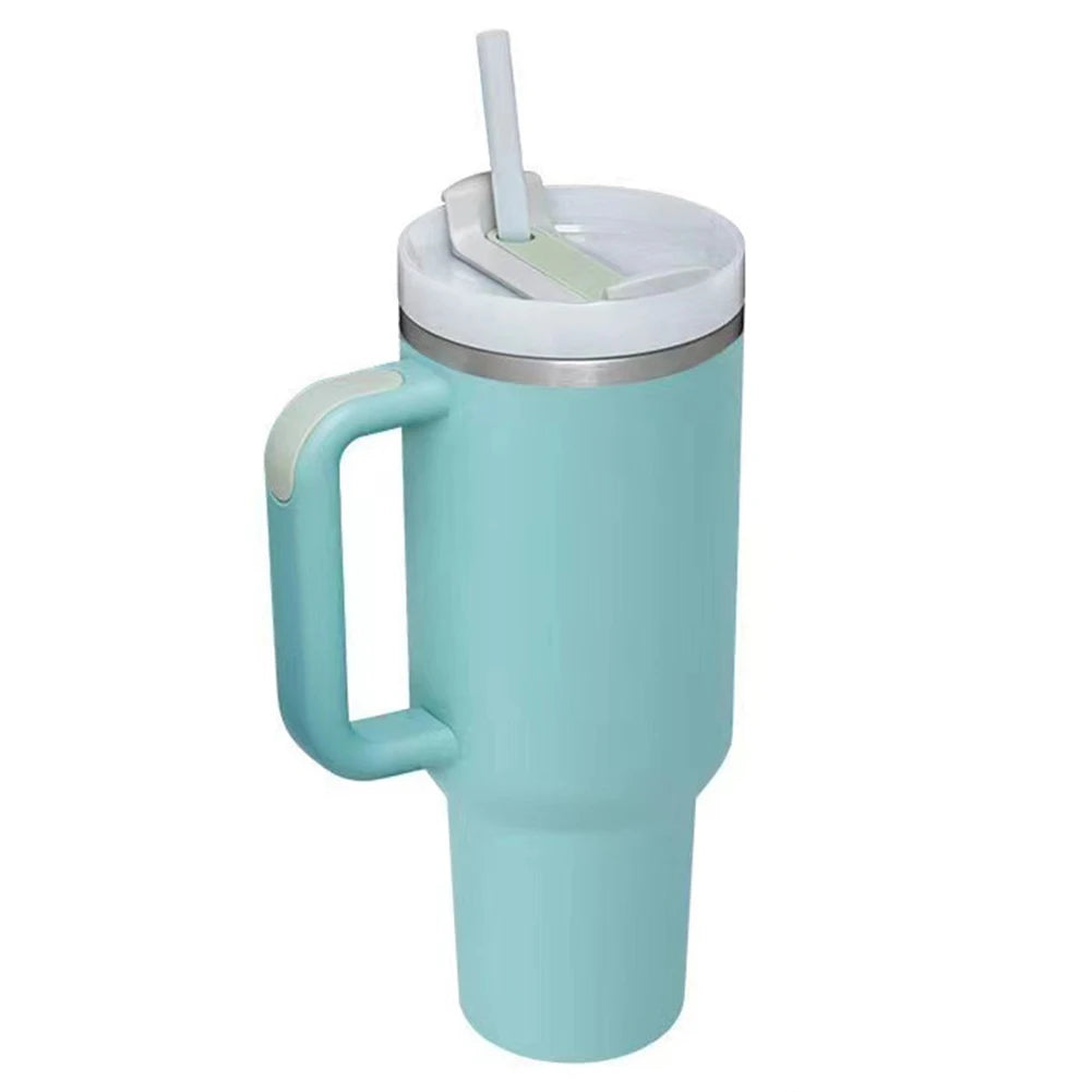 40oz Insulated Tumbler with Straw & Lid - Leak-Proof Steel